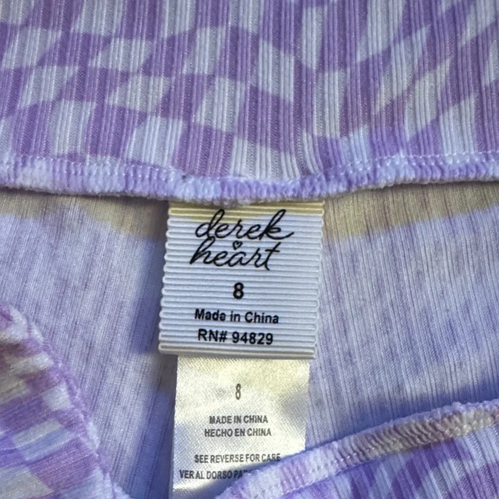Derek Heart Lavender Geometric Bike Shorts - Picture 2 of 2